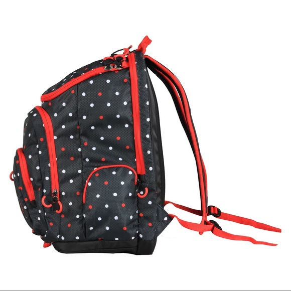 Jartop Elite Embark Red Polka Dot 19” Backpack NWT - Picture 3 of 5